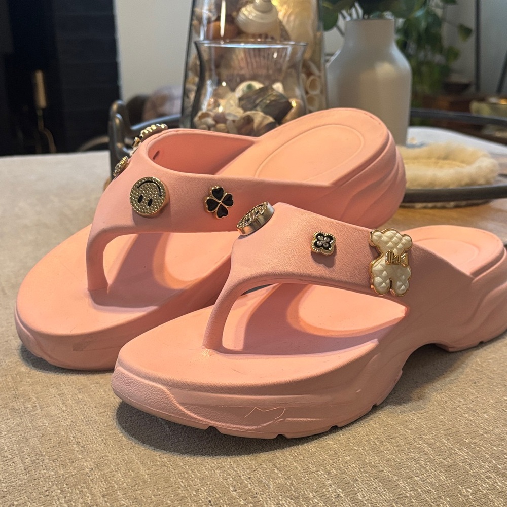 Pink Embellished Women's Sandals
